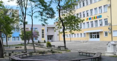 ОУ Яне Сандански Кючук Париж сграда празник