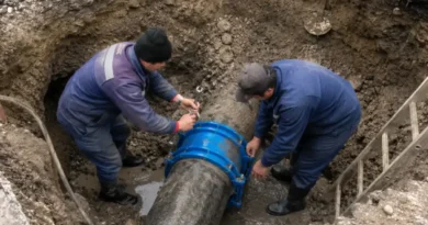 Ремонт на водопровод при авария